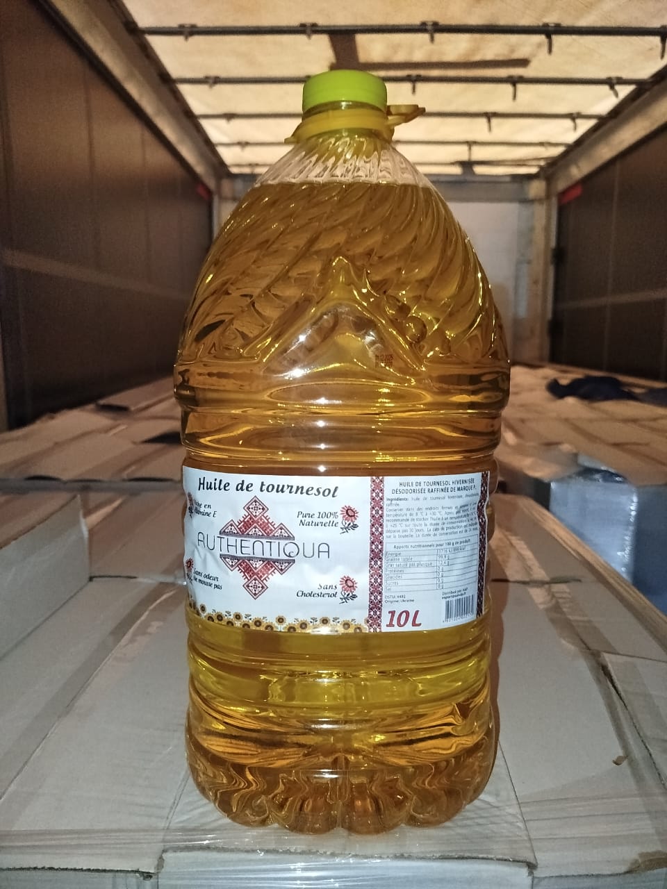 Huile de tournesol raffinée (rsfo régulier) en bouteilles de 10 l 