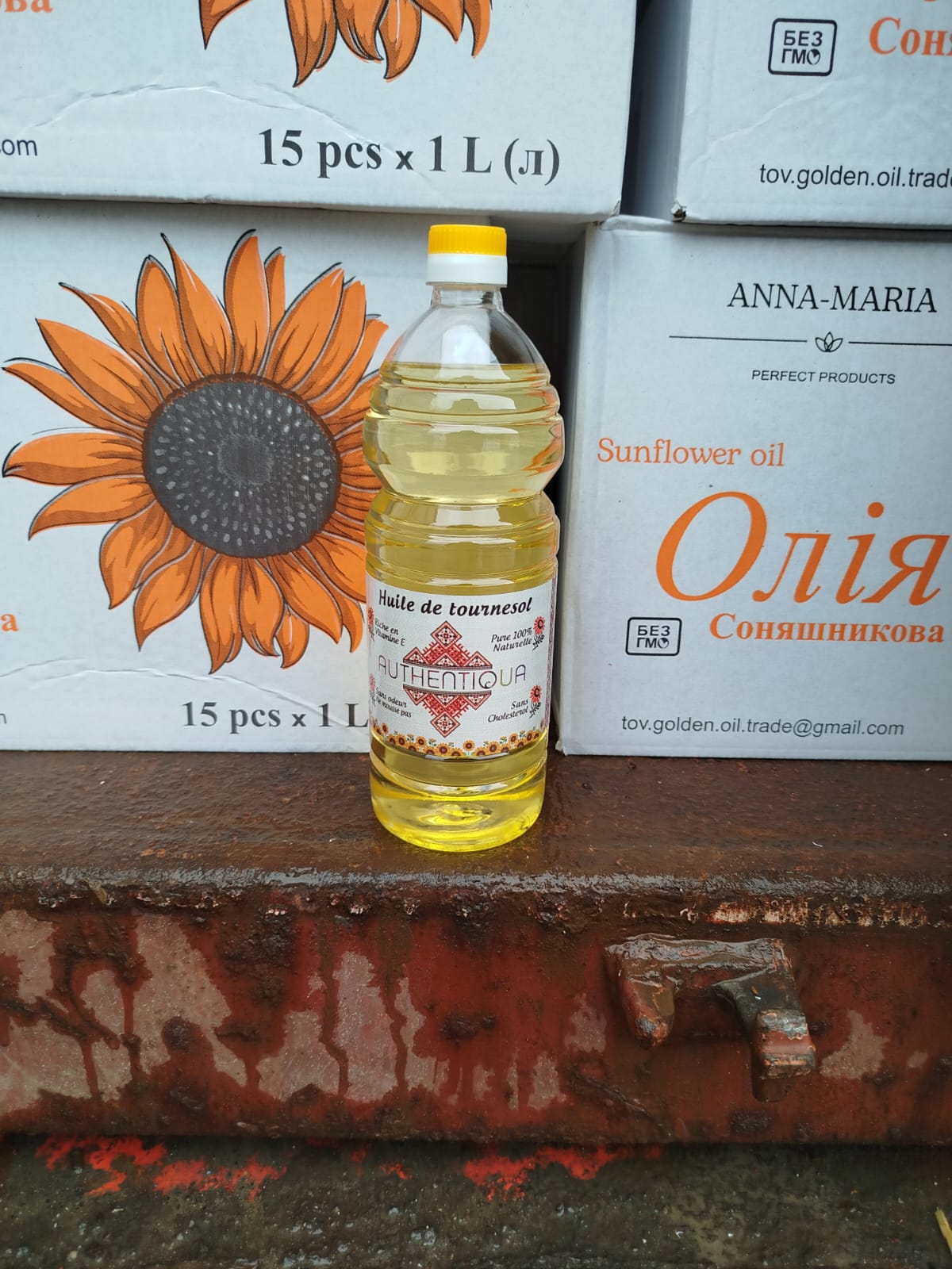 Huile de tournesol raffinée (rsfo régulier) en bouteilles de 1l 
